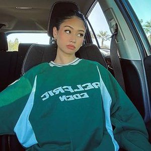 Aelfric Eden Oversized Crewneck Sweatshirts for Men Vintage Streetwear Long Slee
